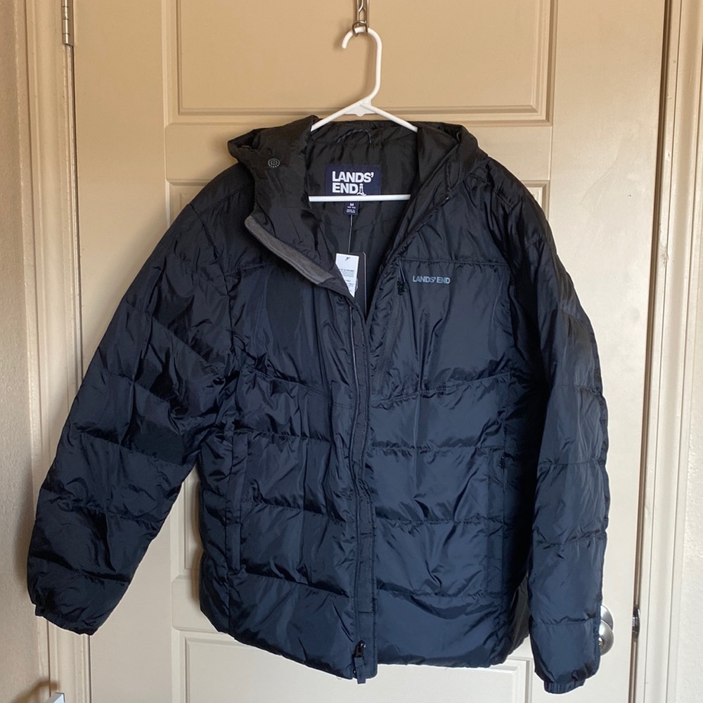 Lands End Winter Coat, Black - Primaloft